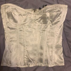 white satin corset top🤍
